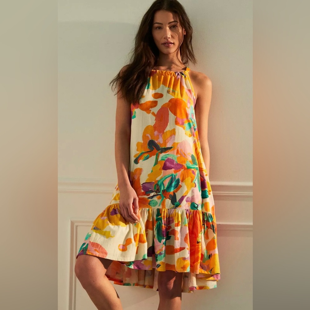 Anthropologie Daily Practice Frida Cross-Back Midi Dress